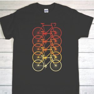 Minimalist Bike T-Shirt – Heavyweight Cotton, Classic Fit, Casual Style