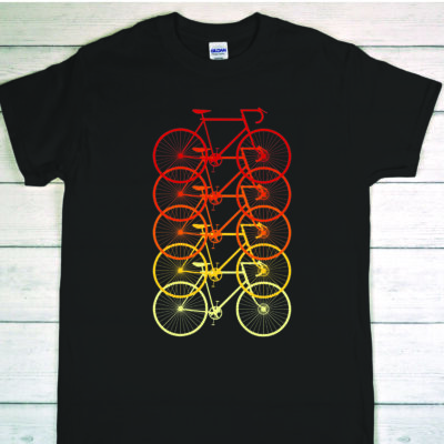 Minimalist Bike T-Shirt – Heavyweight Cotton, Classic Fit, Casual Style