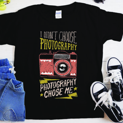 Photography Chose Me T-Shirt - Heavyweight Cotton, Classic Fit, Unisex Casual Wear