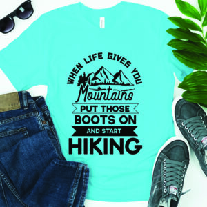 Put Boot On Hiking Premium Unisex Crewneck T-shirt | Bella + Canvas 3001