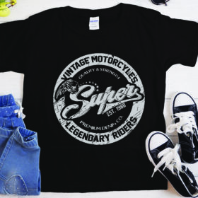 Super Legendary Rides T-Shirt - Heavyweight Cotton Classic Fit Casual Tee