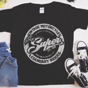 Super Legendary Rides T-Shirt - Heavyweight Cotton Classic Fit Casual Tee
