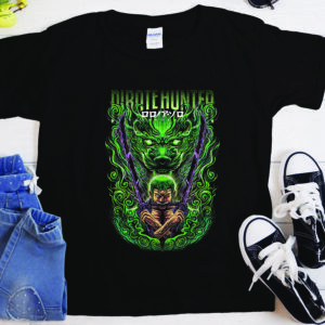 Anime Pirate Hunter T-Shirt - Heavyweight Cotton, Classic Fit, Unisex Graphic Tee