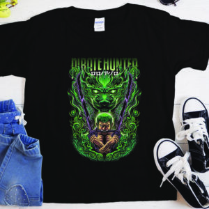 Anime Pirate Hunter T-Shirt - Heavyweight Cotton, Classic Fit, Unisex Graphic Tee