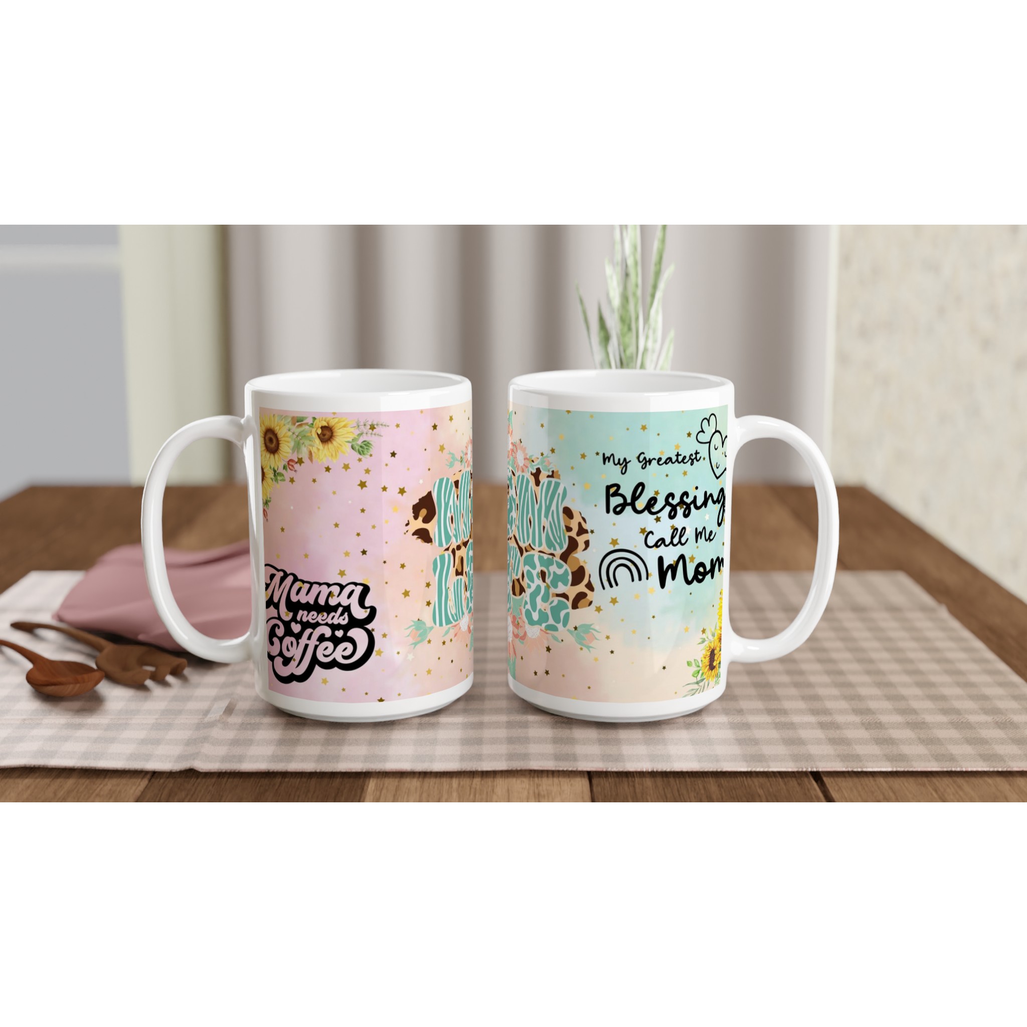Blessing Mom White 15oz Ceramic Mug