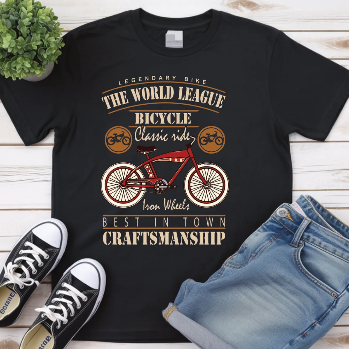 Legendary Bike Premium Unisex Crewneck T-shirt | Bella + Canvas 3001