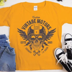 Custom Vintage Motor Heavyweight Unisex Crewneck T-shirt, Travel Tee