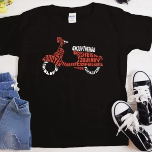 Enjoy The Ride Calligram T-Shirt - Premium Heavyweight Cotton Tee for Casual Wear