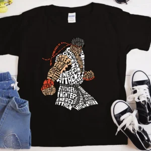Hakouden Fighter Calligram T-Shirt - Heavyweight Cotton Tee for Casual Wear