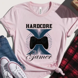 Hardcore Gamer Premium Unisex Crewneck T-shirt | Bella + Canvas 3001