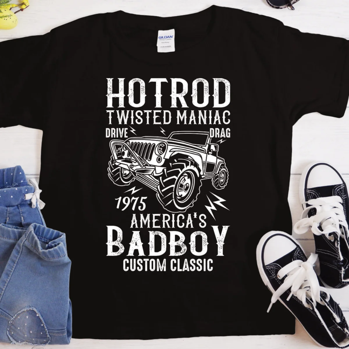 HotRod BadBoy Truck T-Shirt | Heavyweight Unisex Crewneck T-shirt | Gildan® 5000