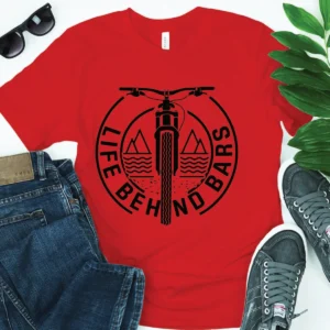 Bike Life Behind Bars T-Shirt - Soft, Unisex Fit, Eco-Friendly Printing