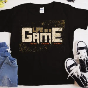 Life is A Game Heavyweight Unisex Crewneck T-shirt Gamer Tee