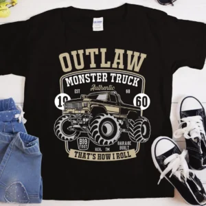 Outlaw Monster Truck T-Shirt | Heavyweight Unisex Crewneck T-shirt | Gildan® 5000