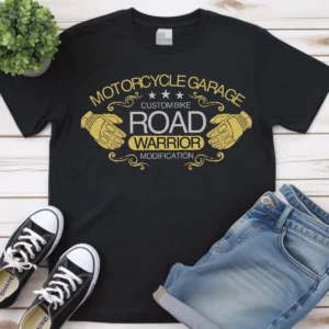 Motorcycle Garage Premium Unisex Crewneck T-shirt | Bella + Canvas 3001