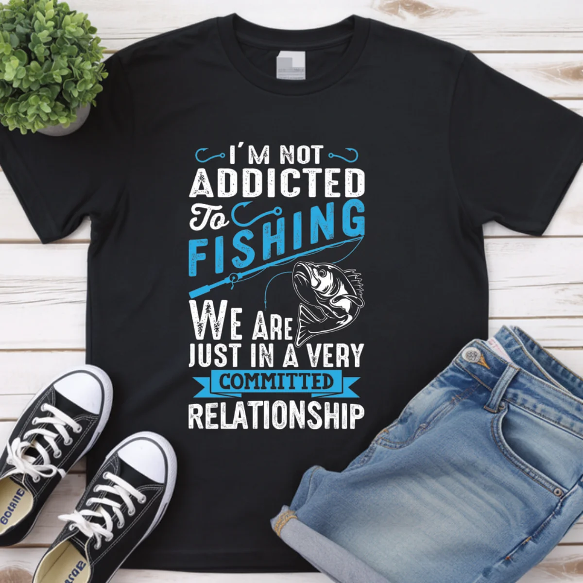 Fishing Relationship Premium Unisex Crewneck T-shirt | Bella + Canvas 3001