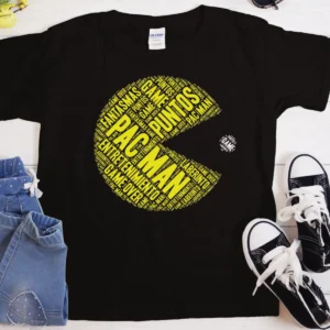 Pacman Calligram T-Shirt | Heavyweight Unisex Crewneck T-shirt | Gildan® 5000
