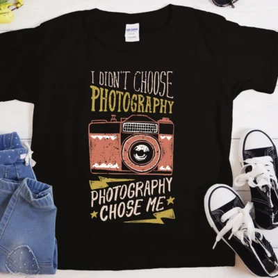 Photography Chose Me T-Shirt - Heavyweight Cotton, Classic Fit, Unisex Casual Wear