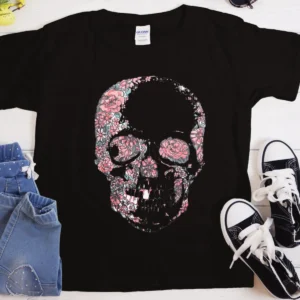 Rose In Skeleton T-Shirt | Heavyweight Unisex Crewneck T-shirt | Gildan® 5000