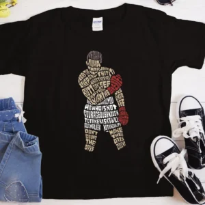 The Champ Calligram T-Shirt - Heavyweight Cotton, Classic Fit, Durable Casual Wear