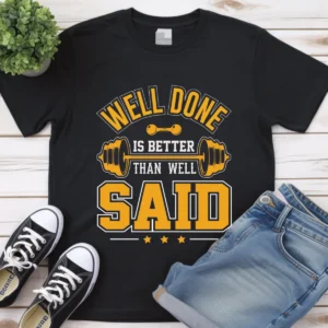Well Done Gym Premium Unisex Crewneck T-shirt | Bella + Canvas 3001