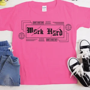 Work Hard T-Shirt | Heavyweight Unisex Crewneck T-shirt | Gildan® 5000