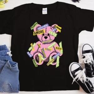 Label All Over Bear T-Shirt | Heavyweight Unisex Crewneck T-shirt | Gildan® 5000
