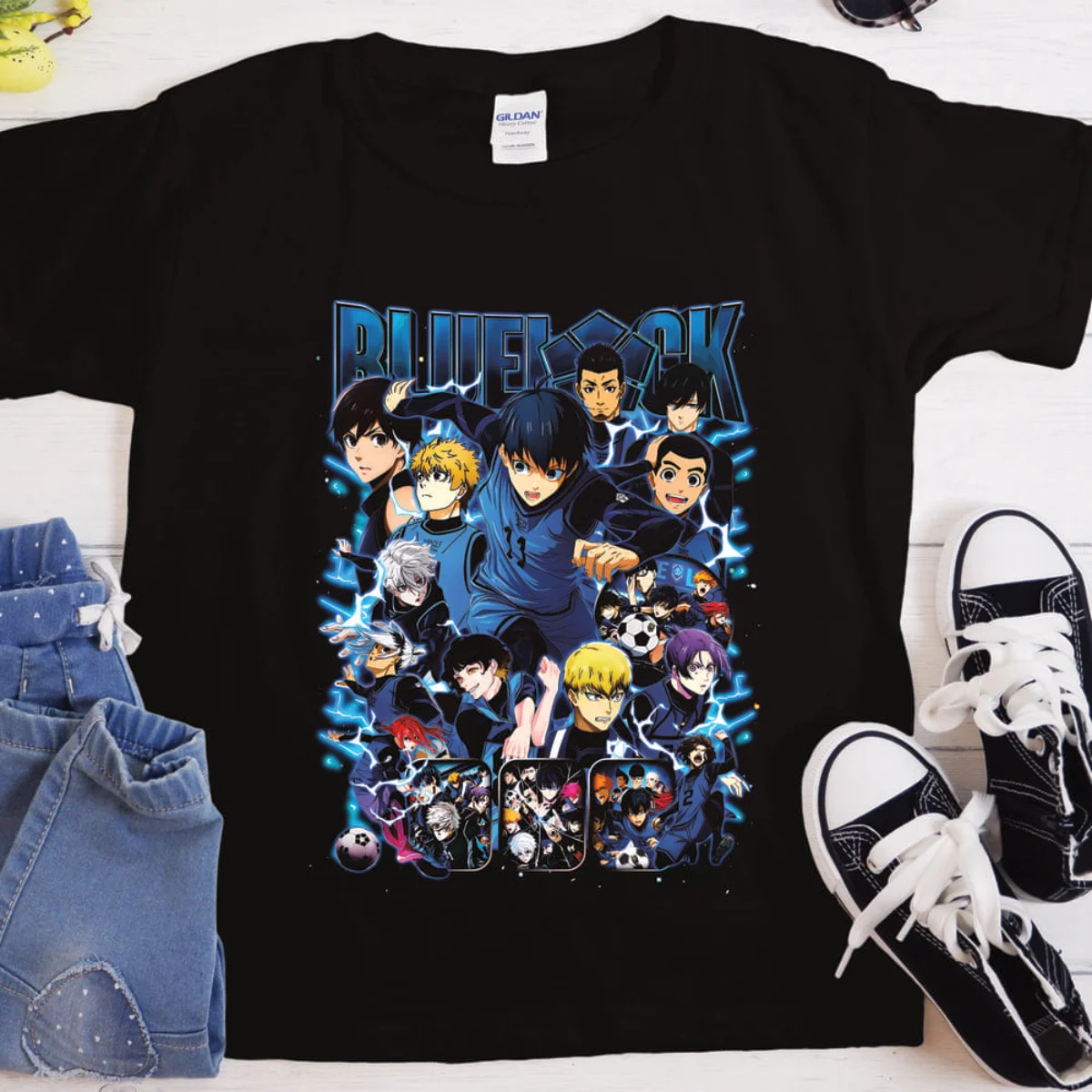 Soccer Blue CK Anime T-Shirt | Heavyweight Unisex Crewneck T-shirt | Gildan® 5000