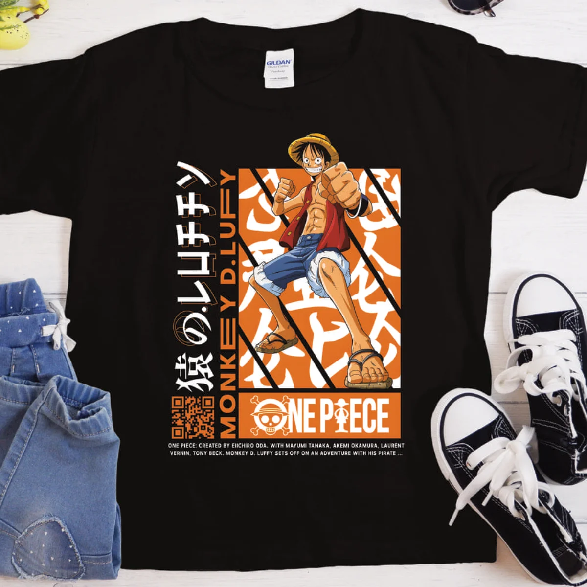 One Piece Monkey Dlufy T-Shirt | Heavyweight Unisex Crewneck T-shirt | Gildan® 5000